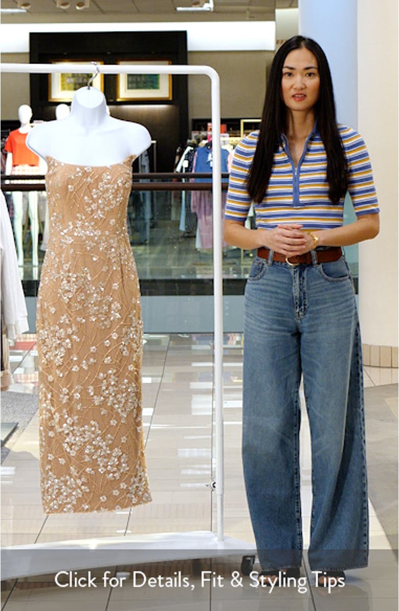 Cosette Beaded Floral Cocktail Sheath Dress, sales video thumbnail