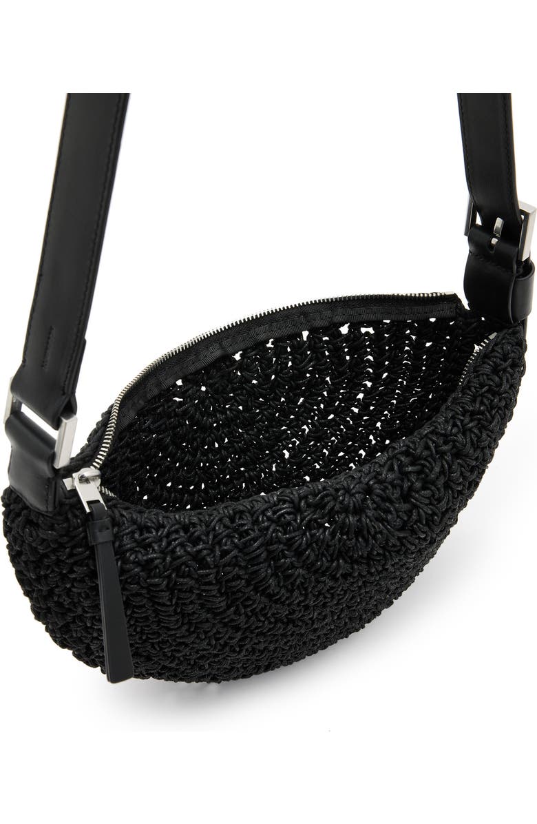 AllSaints Half Moon Knot Crossbody Bag, Alternate, color,