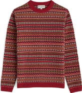 Seasalt Cornwall Halyard Fair Isle Lambswool Blend Crewneck Sweater