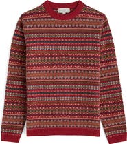 Seasalt Cornwall Halyard Fair Isle Lambswool Blend Crewneck Sweater
