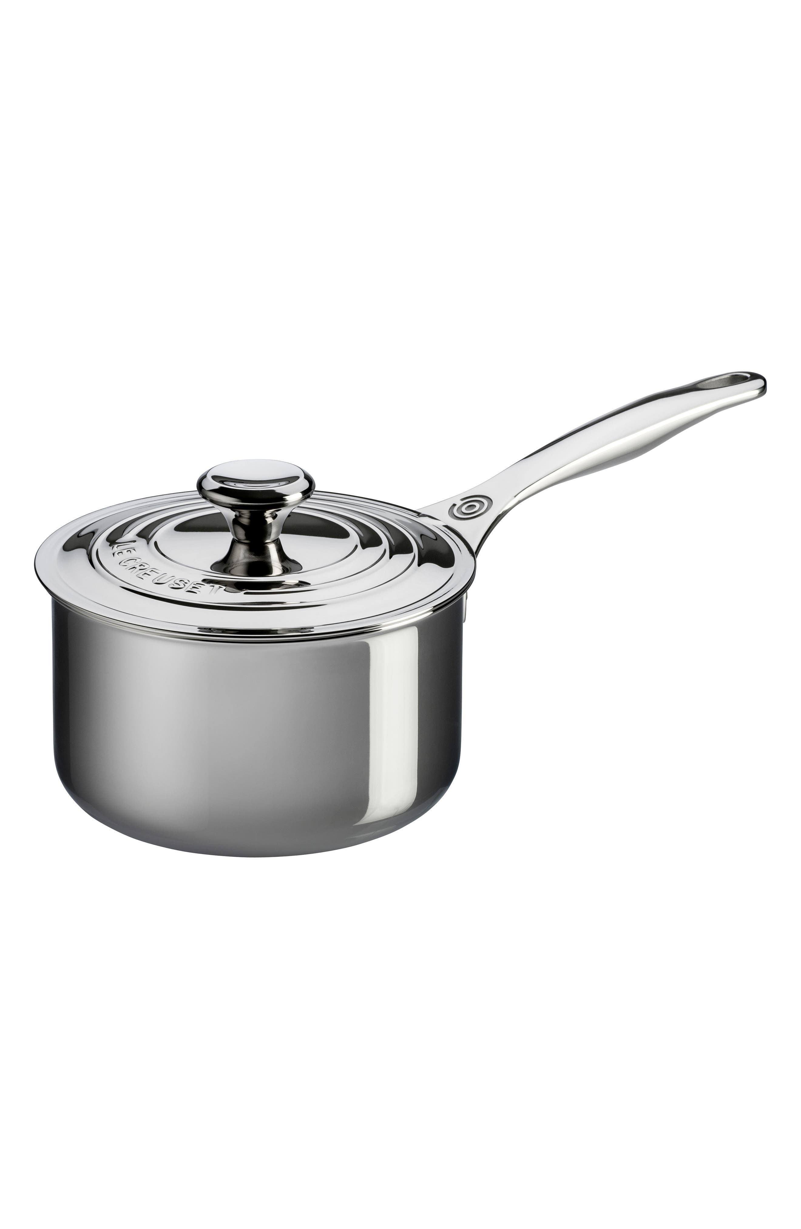 Le Creuset 3-Quart Stainless Steel Saucepan with Lid - Stanless Steel