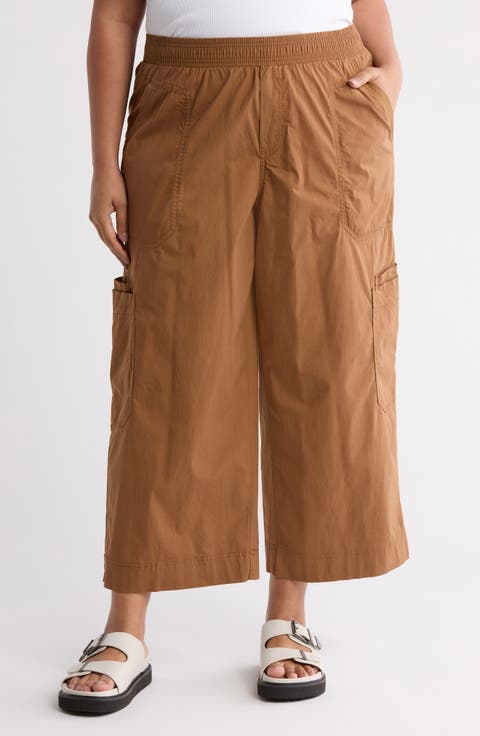 Crop Wide Leg Pull-On Pants (Plus)