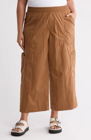 Democracy Crop Wide Leg Pull-On Pants