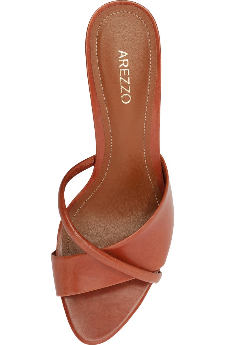 Arezzo Luca High Pointed Toe Slide Sandal, Alternate, color, Burnt Wood