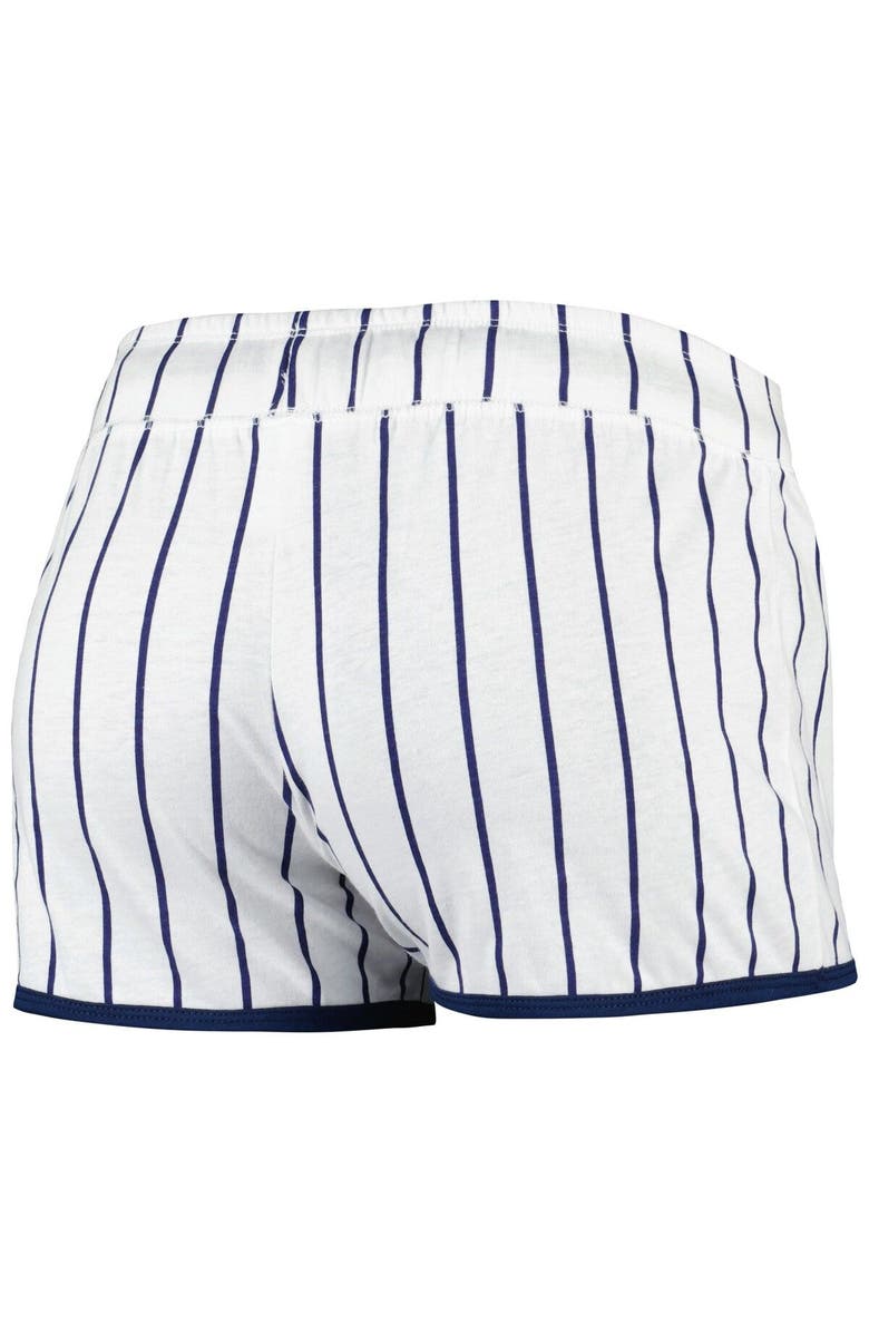 CONCEPTS SPORT Women's Concepts Sport White/Navy New York Yankees Vigor Sleep Shorts, Alternate, color,