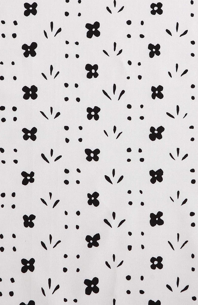 Marimekko Kukkaketo 200 Thread Count Cotton Percale King Sheet Set, Alternate, color, Black