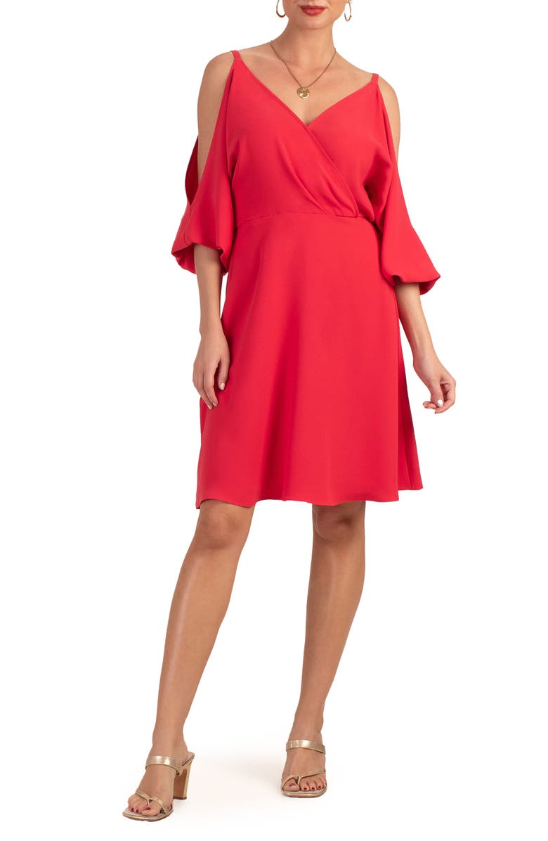 Trina Turk Mixology Cold Shoulder A-Line Dress, Main, color,