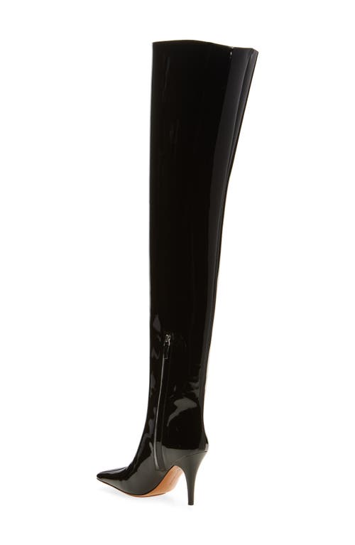 Stella Mccartney Square Toe Over The Knee Boot In Black