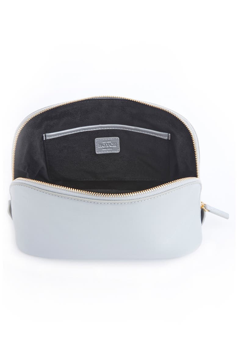 Personalized Cosmetic Bag, Alternate, color, SILVER - SILVER FOIL