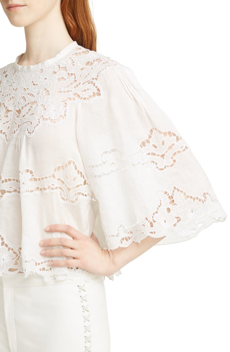 Isabel Marant Marlo Broderie Anglaise Blouse, Alternate, color, 