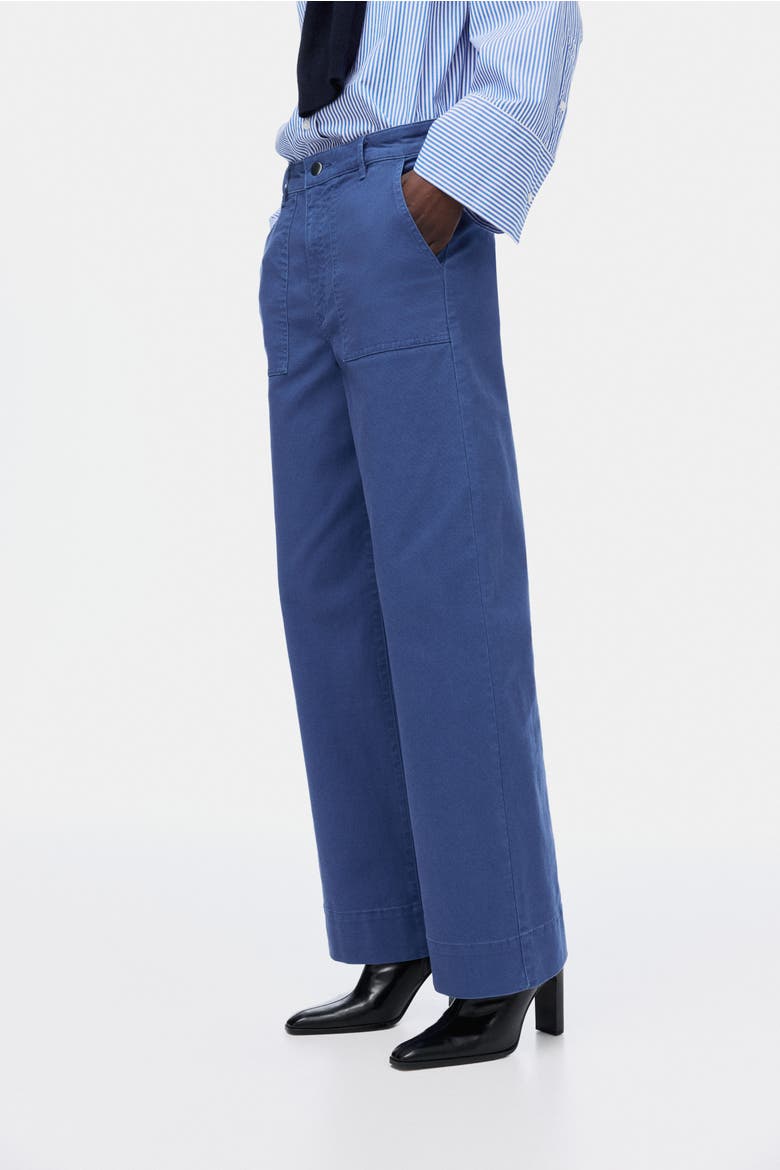 Cotton Canvas Pants, Alternate, color, Blue
