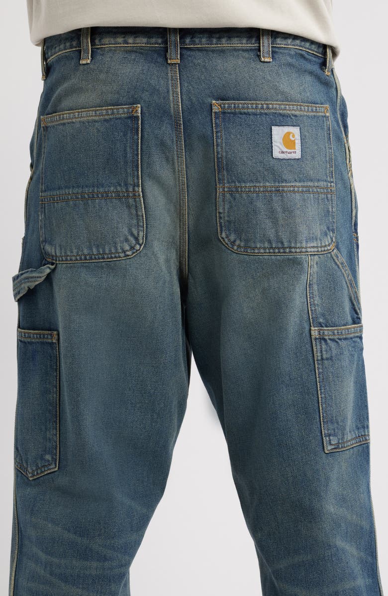 Carhartt Work In Progress Double Knee Work Jeans, Alternate, color, Blue Worn Used Wash