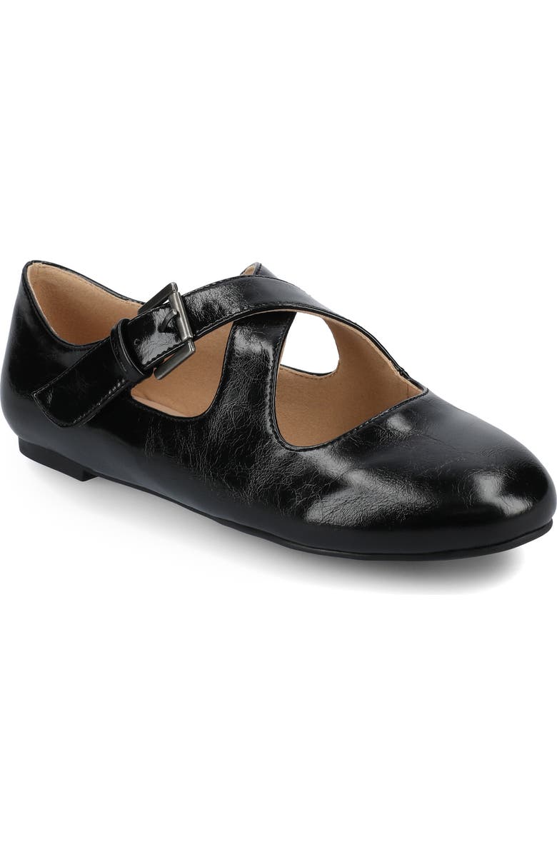 Journee Collection Ivanna Mary Jane Flat, Main, color, Black