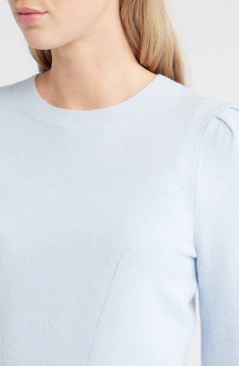 Caslon<sup>®</sup> Pointelle Detail Crewneck Sweater, Alternate, color, Blue Skyway
