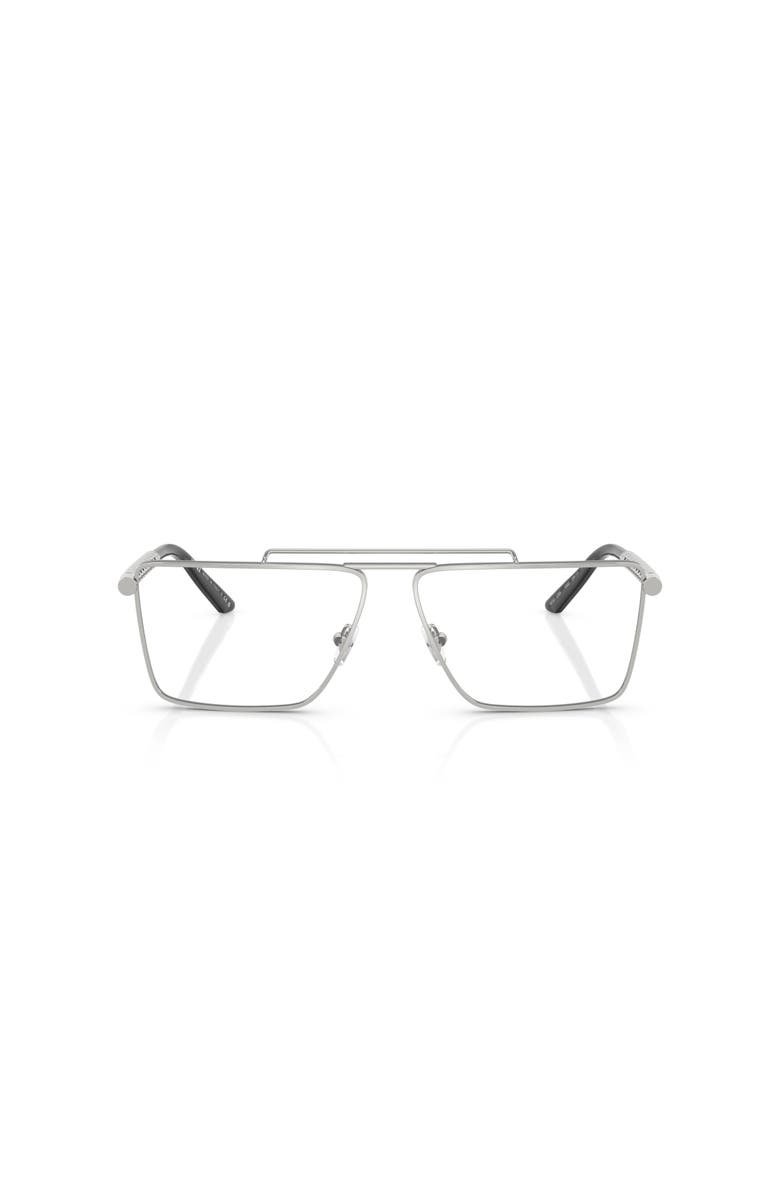 Versace 59mm Rectangle optical glasses, Alternate, color, Silver
