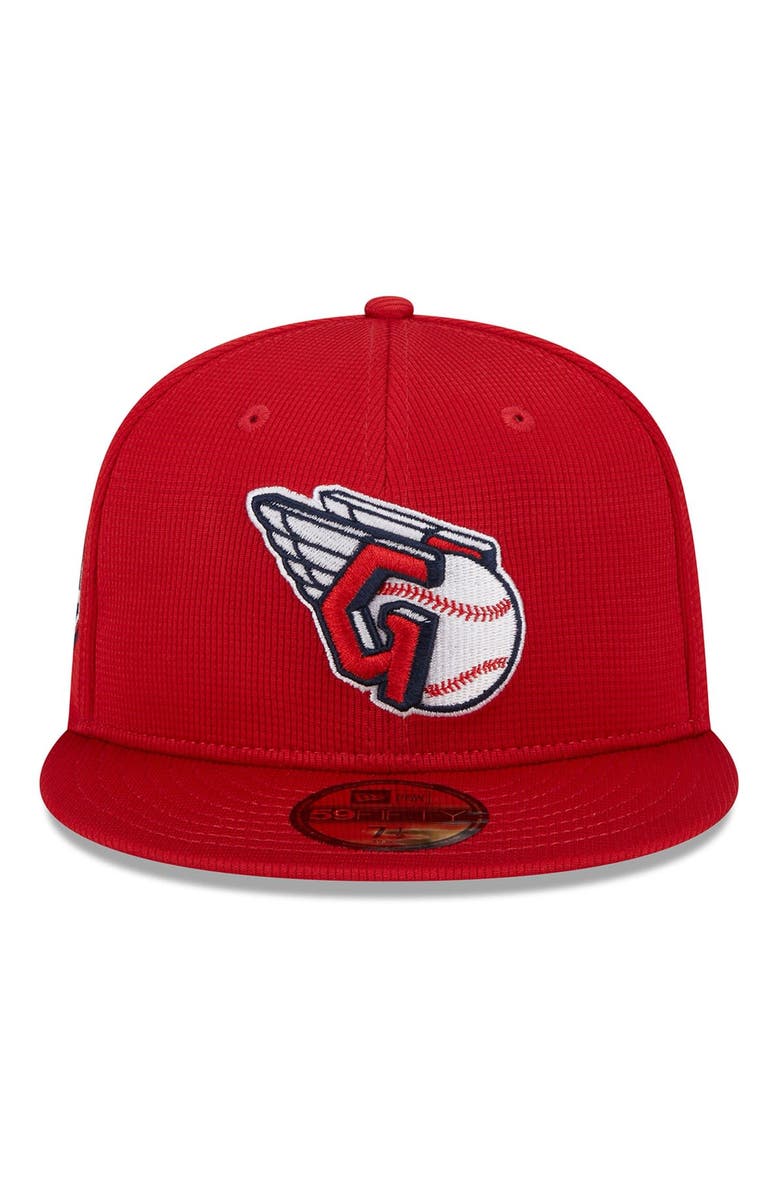 New Era Men's New Era Red Cleveland Guardians 2024 Spring Training 59FIFTY Fitted Hat, Alternate, color,