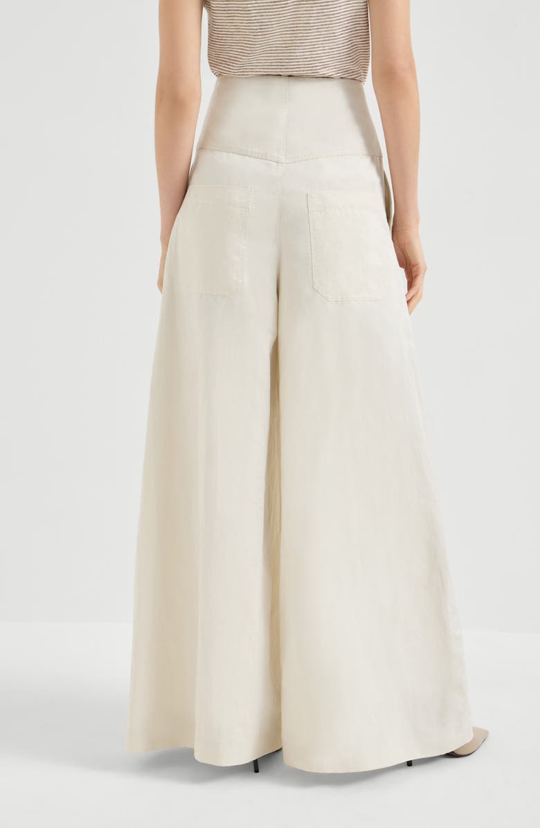 Brunello Cucinelli Maxi trousers, Alternate, color, Butter