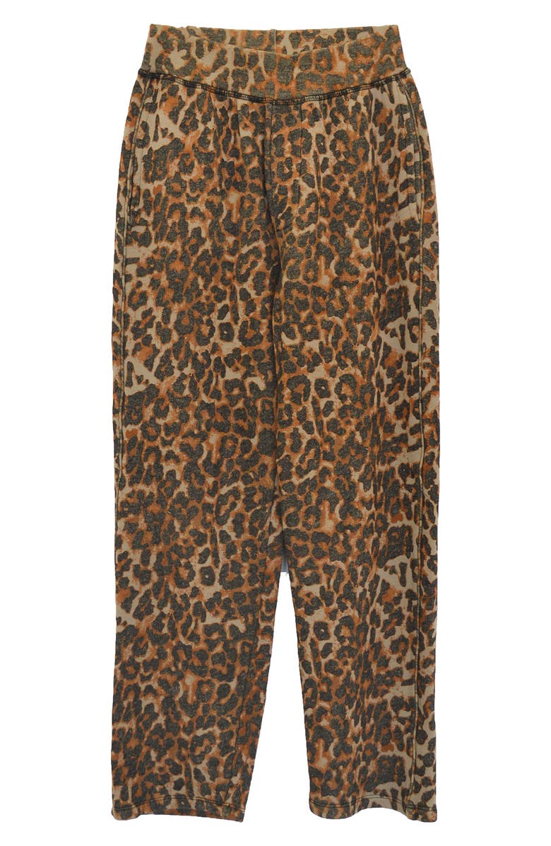 NSF Clothing Clarence Leopard Print Track Pants, Main, color, 