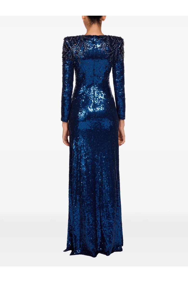 Dulcet Sequin-Embellished Dress, Alternate, color, Blackthorne Blue