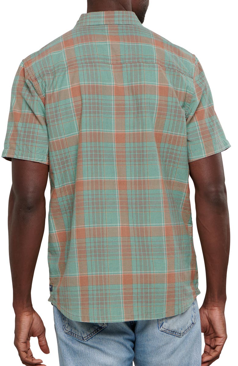 Toad&Co Airscape Plaid Short Sleeve Organic Cotton Button-Up Shirt, Alternate, color,