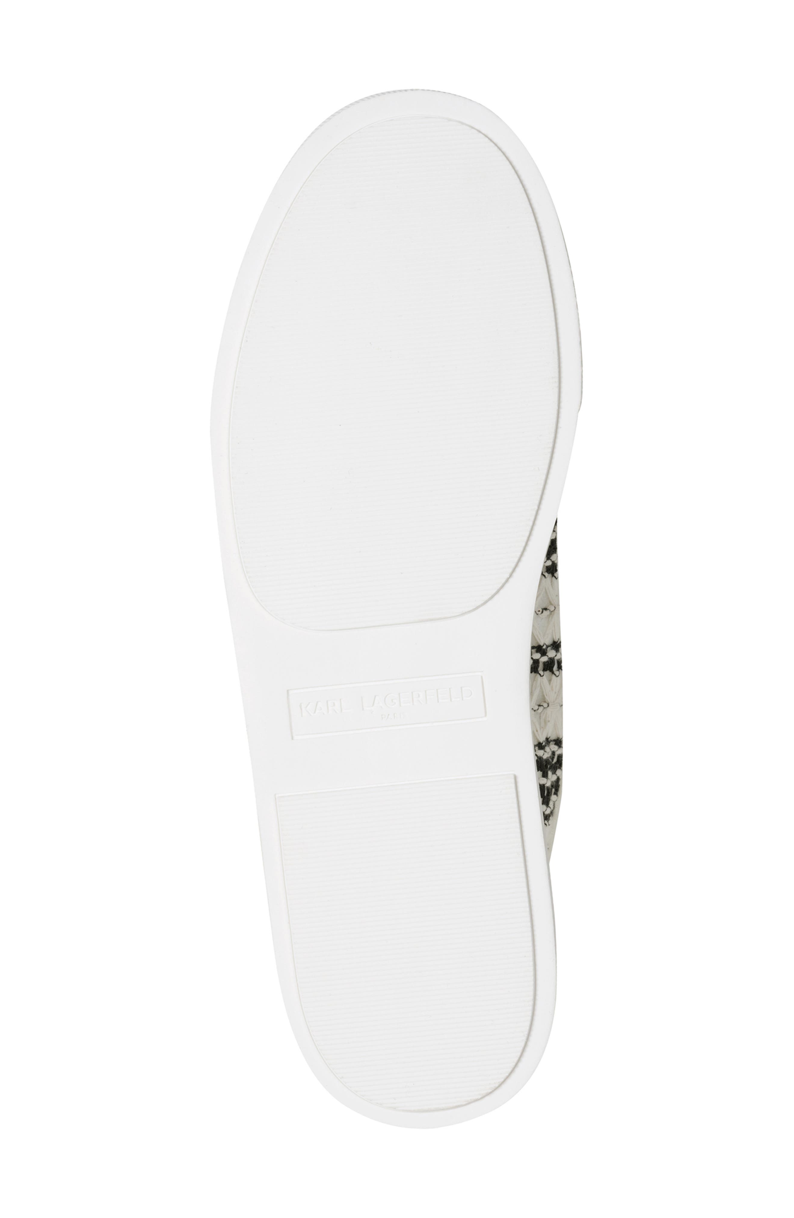 KARL LAGERFELD PARIS Caelan Crochet Sneaker, Alternate, color, Black/ White