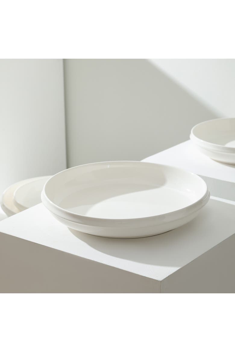 Verso Porcelain 4-Piece Dinner Plate Set, Alternate, color, White