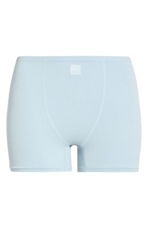 Florence By Mills Softie Seamless Rib Shorts In Blue