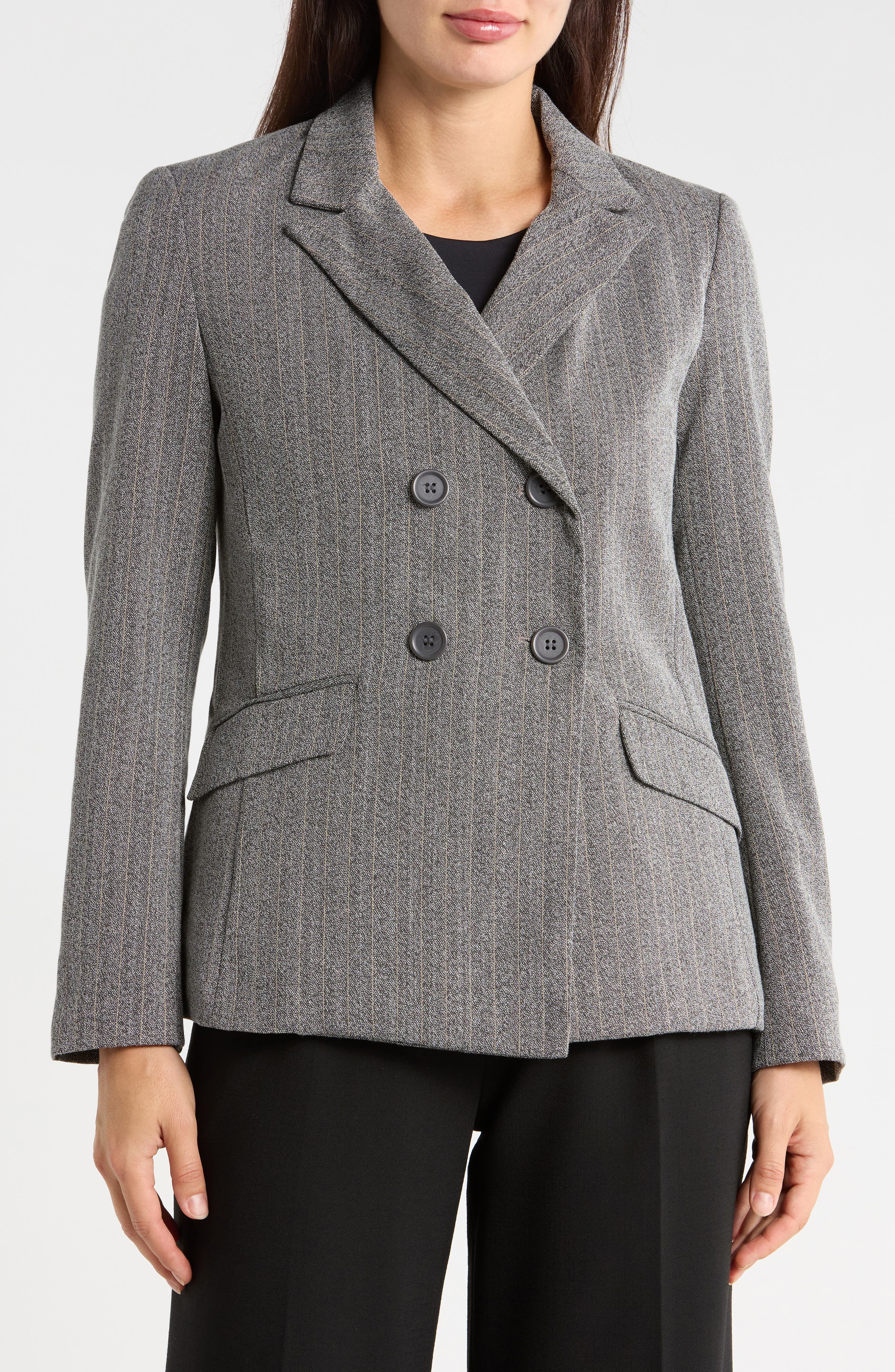 Pinstripe Oversized Boyfriend Blazer