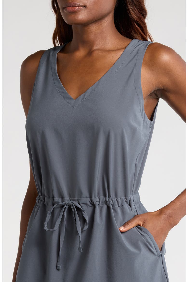 Breeze Drawstring Waist Dress, Alternate, color, STORM CLOUD