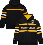 Mitchell & Ness Men's Mitchell & Ness Black Boston Bruins Head Coach Slogan Pullover Hoodie