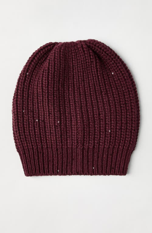 Brunello Cucinelli Cashmere And Silk Beanie In Red