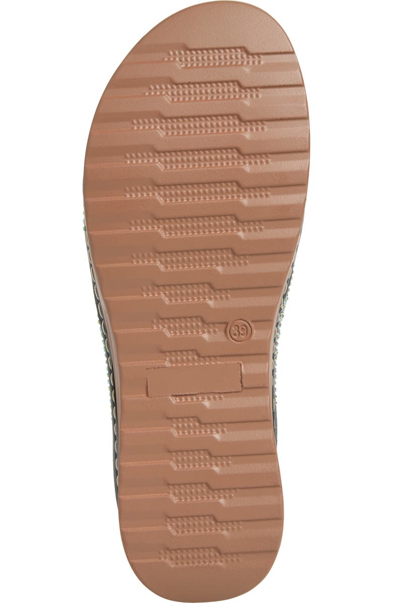 EXTREME BY EDDIE MARC Rhinestone Crisscross Wedge Sandal, Alternate, color,