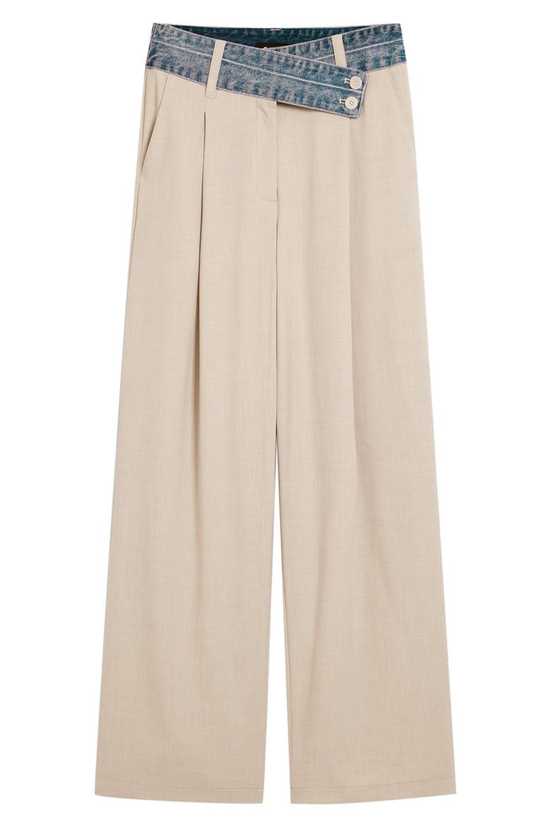 Pleat Front Wide Leg Pants, Alternate, color, MEDIUM BEIGE