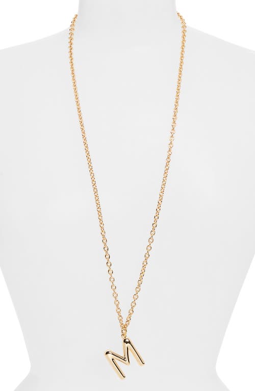 Roxanne Assoulin The Big Puffy Initial Pendant Necklace In Blue