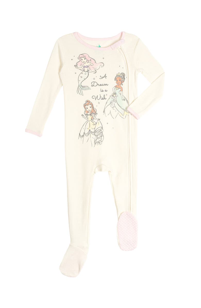 Disney Princess Baby Girls' 2-Pack Footed Sleep N' Play Coveralls, Alternate, color, Princess Teal Pink