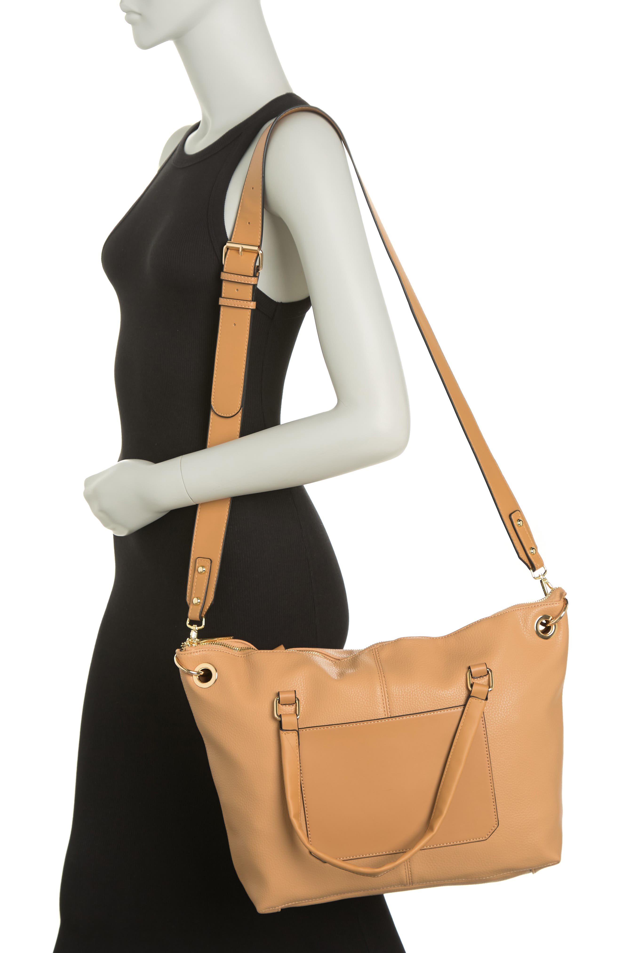 Blara Slouchy Top Handle Tote Bag, Alternate, color, SADDLE