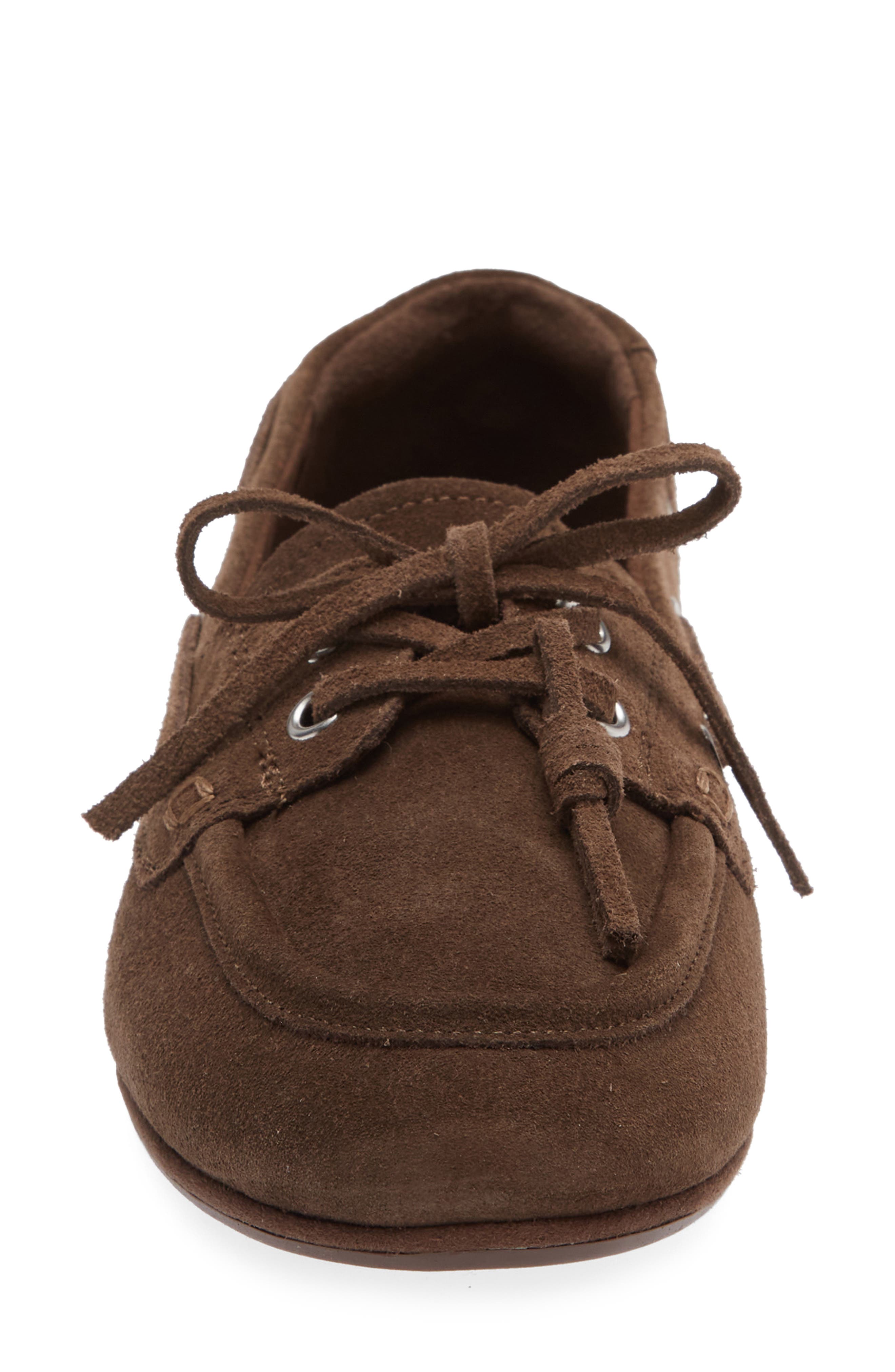 MANGO Lace-Up Loafer, Alternate, color, Chocolate