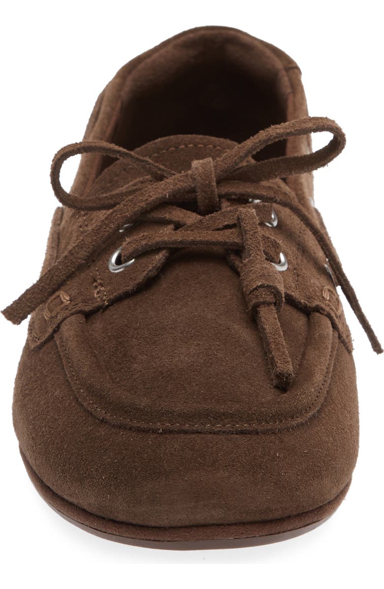 MANGO Lace-Up Loafer, Alternate, color, Chocolate