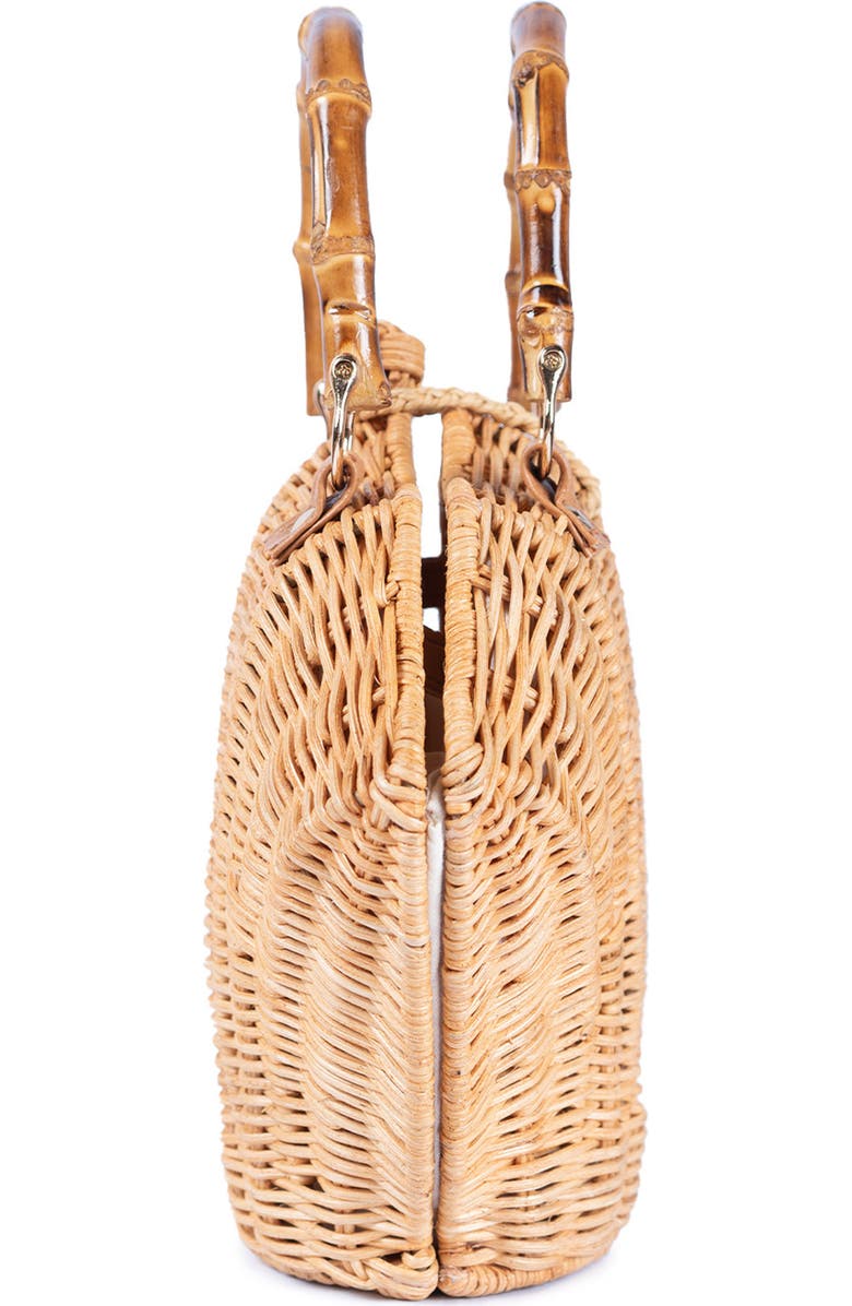 Jelavu Shelly Handwoven Rattan Seashell Bag, Alternate, color, Natural