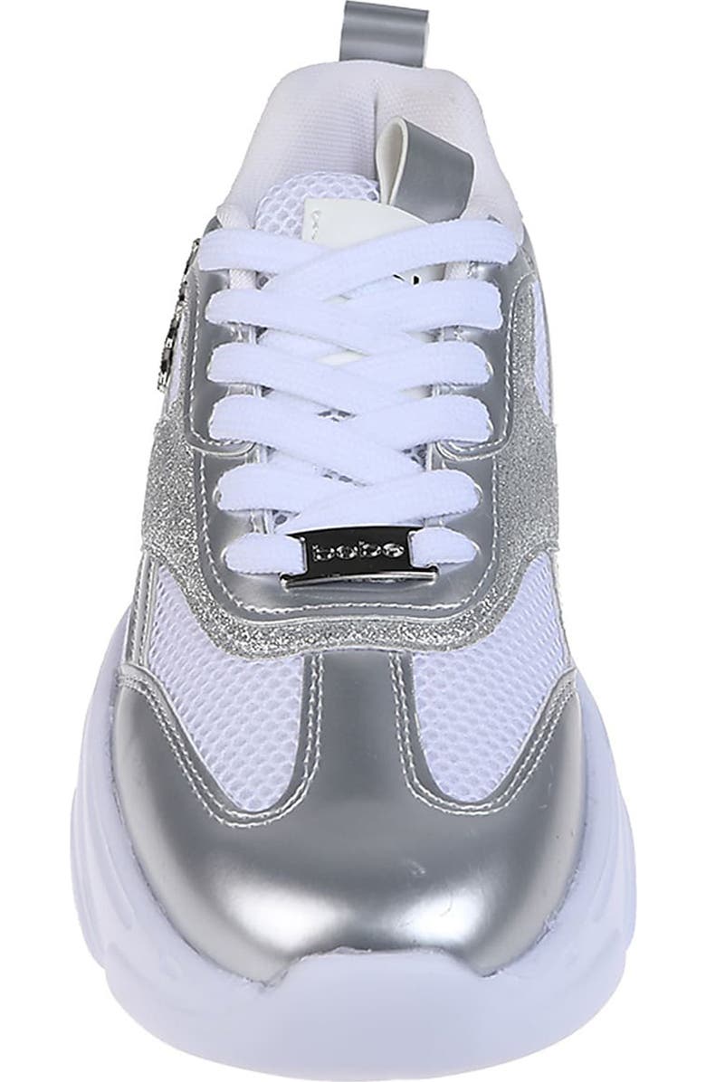 bebe Mixed Media Sneaker, Alternate, color,