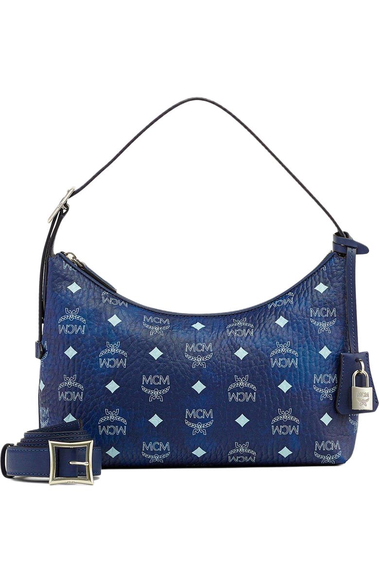 MCM Aren Hobo in Visetos, Main, color, Blue