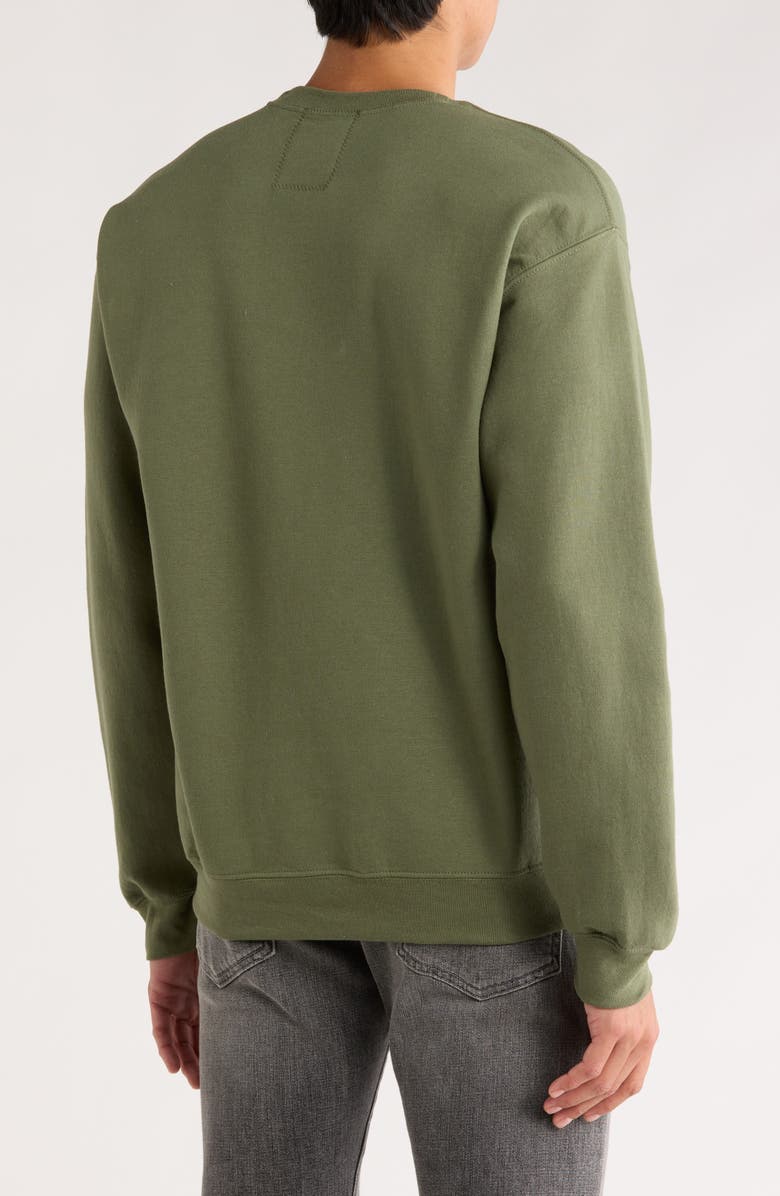 RIOT SOCIETY Riot Bear Embroidered Fleece Sweatshirt, Alternate, color, Green