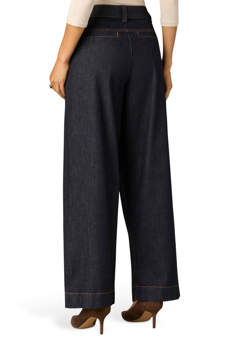 Skyrise Flat Front Wide Leg Jeans, Alternate, color, INDIGO