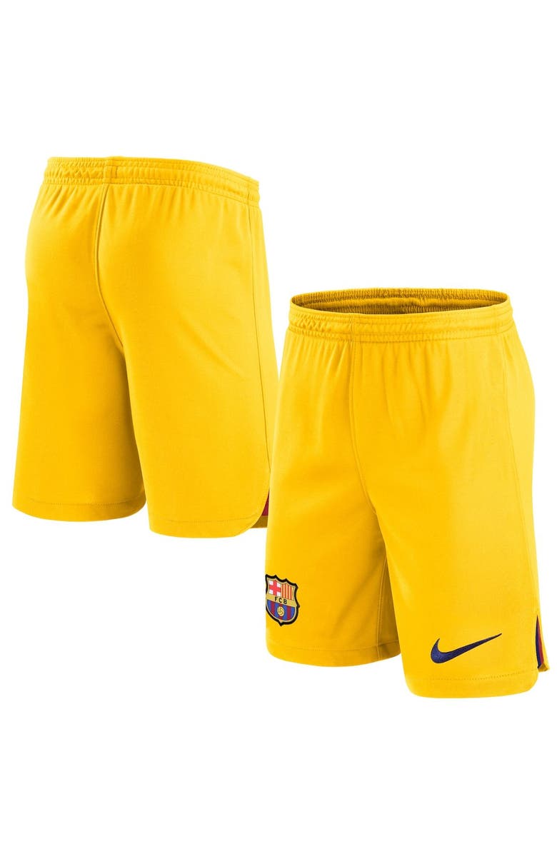 Nike Men's Nike Yellow Barcelona Stadium Fourth Performance Replica Shorts, Main, color, Yellow