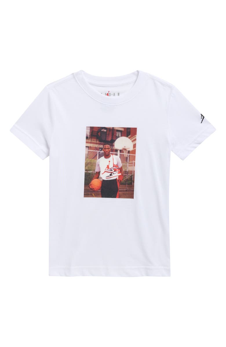 Jordan Kids' Jordan Photo Graphic T-Shirt, Main, color, White