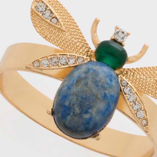 Joanna Buchanan Etched Wing Bug Skinny Napkin Rings, Set Of Four In Gold