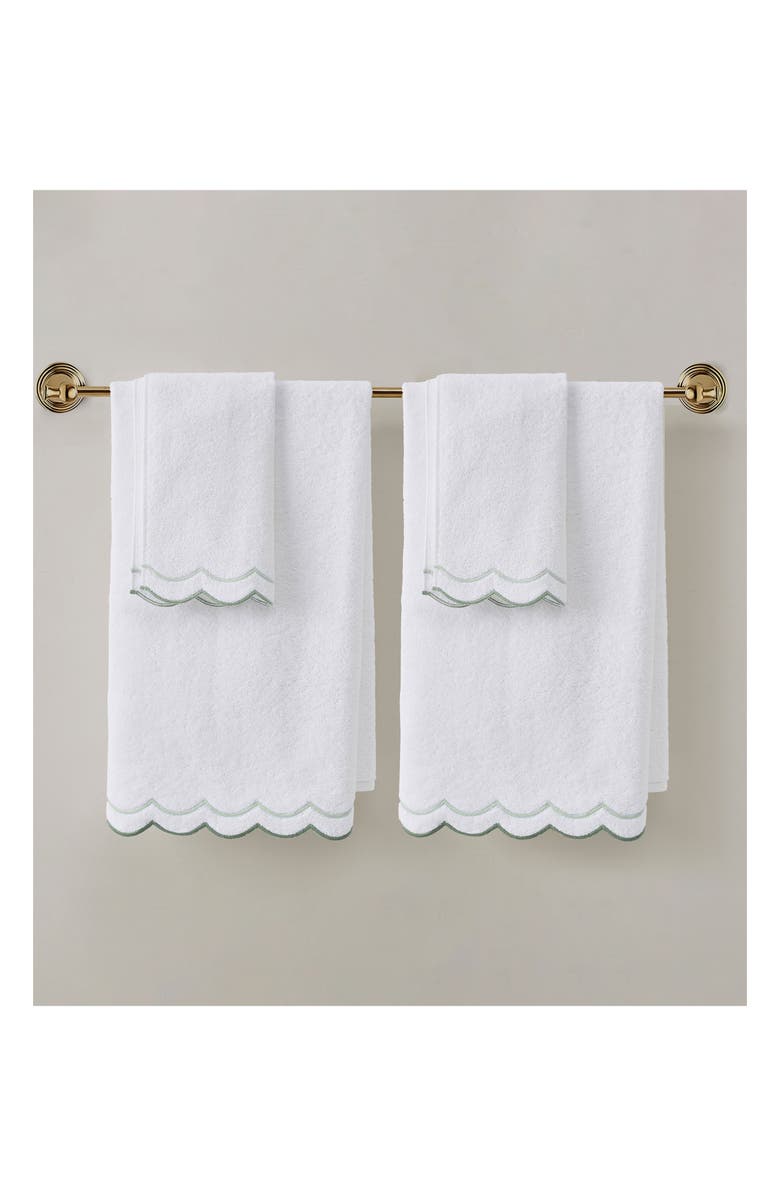 Peri Home Scallop 4-Piece Towel Set, Alternate, color, Sage