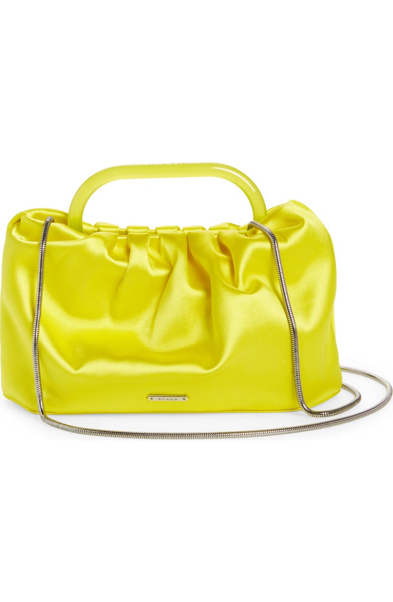 STAUD Cory Ruched Satin Bag, Alternate, color,