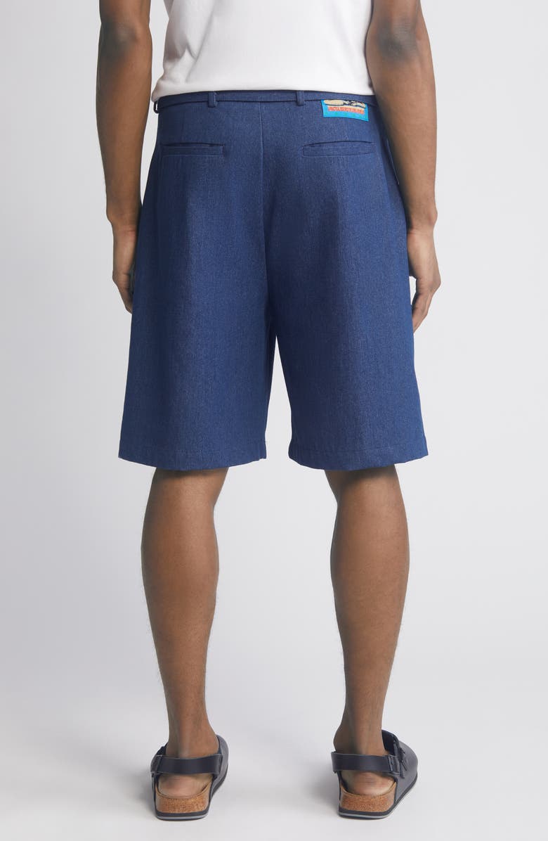 JUNGLES Pleated Belted Denim Shorts, Alternate, color,