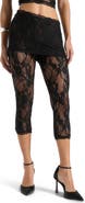 Manière De Voir Aimee Lace Asymmetric Capri Leggings